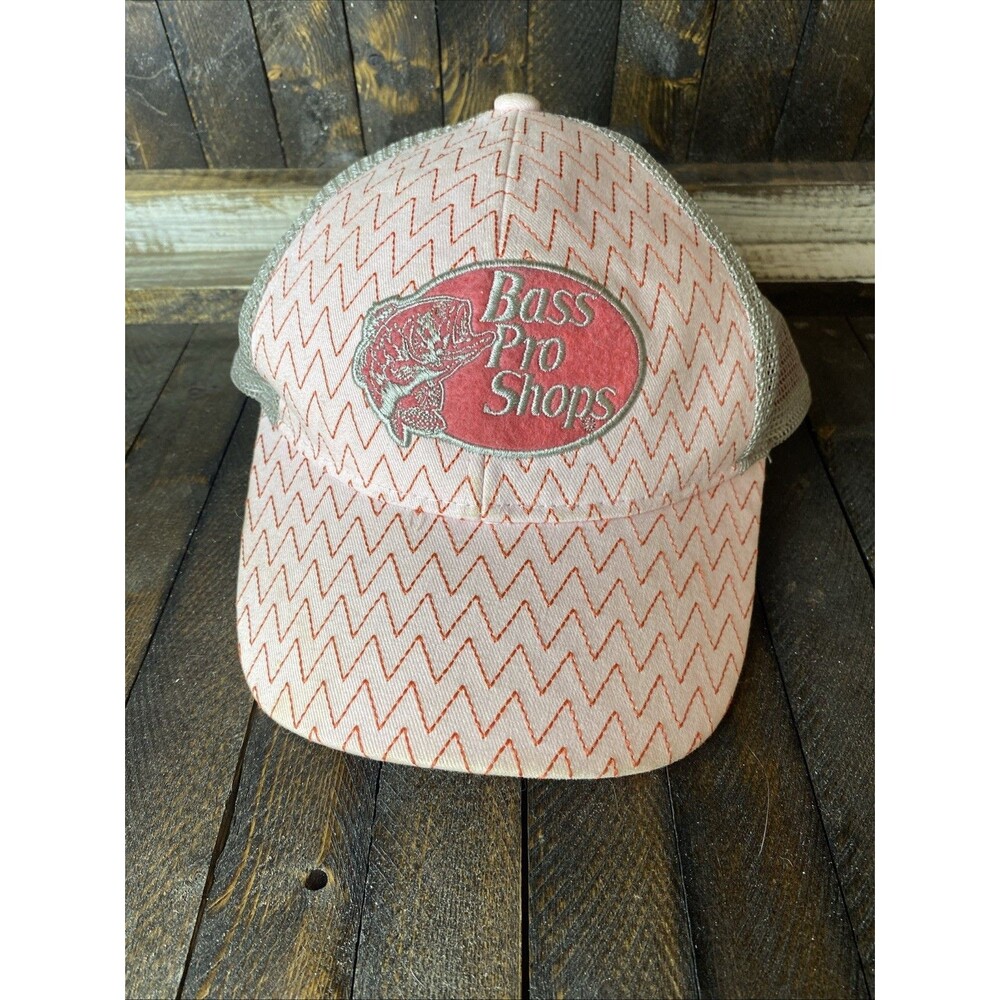 Bass Pro Shops Youth Pink/Gray Snap Back Hat Cap